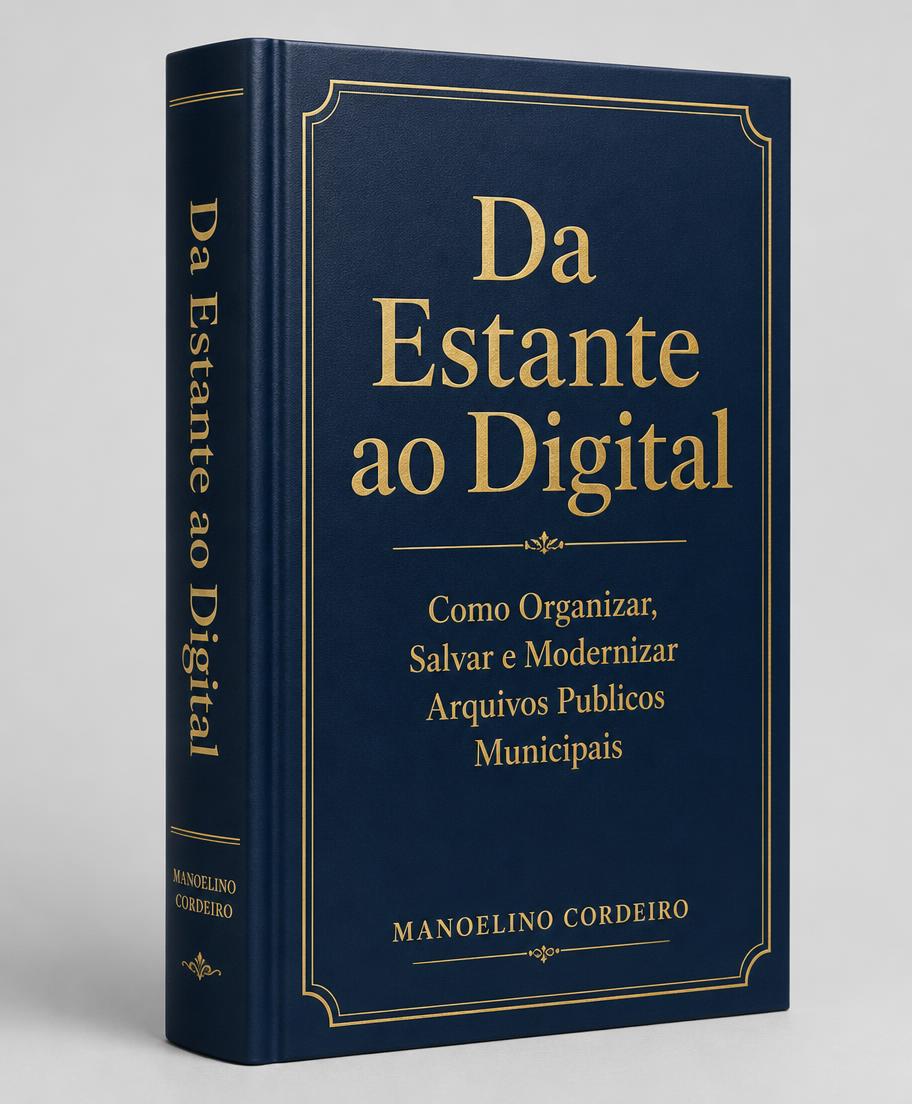 Capa 3D do livro Da Estante ao Digital, de Manoelino Cordeiro